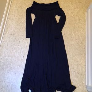 Off the should long sleeve maternity dress